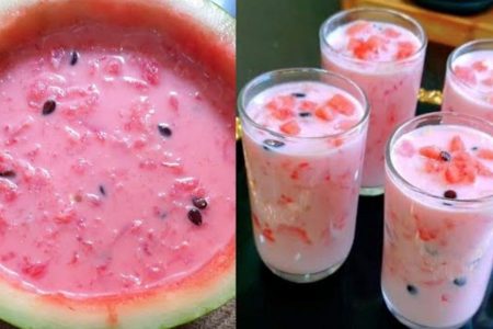 ഈ ചൂടുകാലത്തു കുടിക്കാൻ പറ്റിയ കിടിലൻ ഡ്രിങ്ക്;തണ്ണിമത്തനും പാലും വെച്ചൊരു ടേസ്റ്റി സർബത്ത്. | Thanni Mathan Tasty Pal Sarbath Recipe