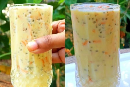 കല്യാണ വീട്ടിലെ ഐസ്ക്രീം ചേർക്കാത്ത ഐസ്ക്രീം വെള്ളം.!! | Mixed custard fruit summer drink