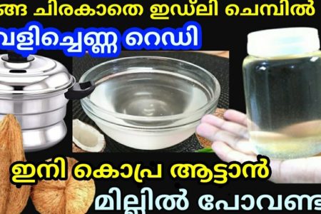 തേങ്ങ ചിരകാതെ ഇഡ്ലി ചെമ്പിൽ ഇടൂ വെളിച്ചെണ്ണ റെഡി ഇനി കൊ പ്ര ആട്ടാൻ മില്ലിൽ പോകണ്ട മക്കളേ.! | Easy Coconut Oil Making At Home