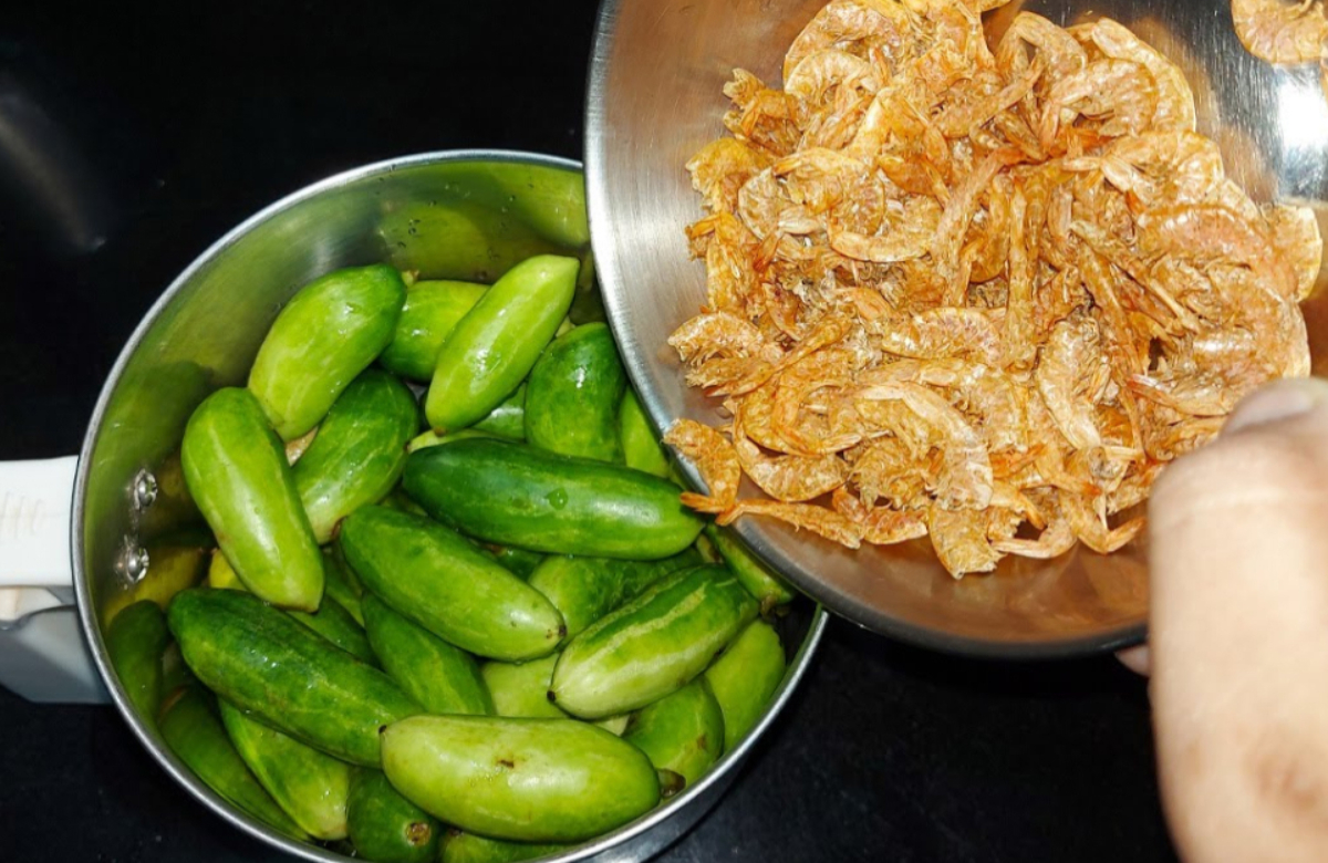 Tasty Kovakka Unakka Chemmeen Dish