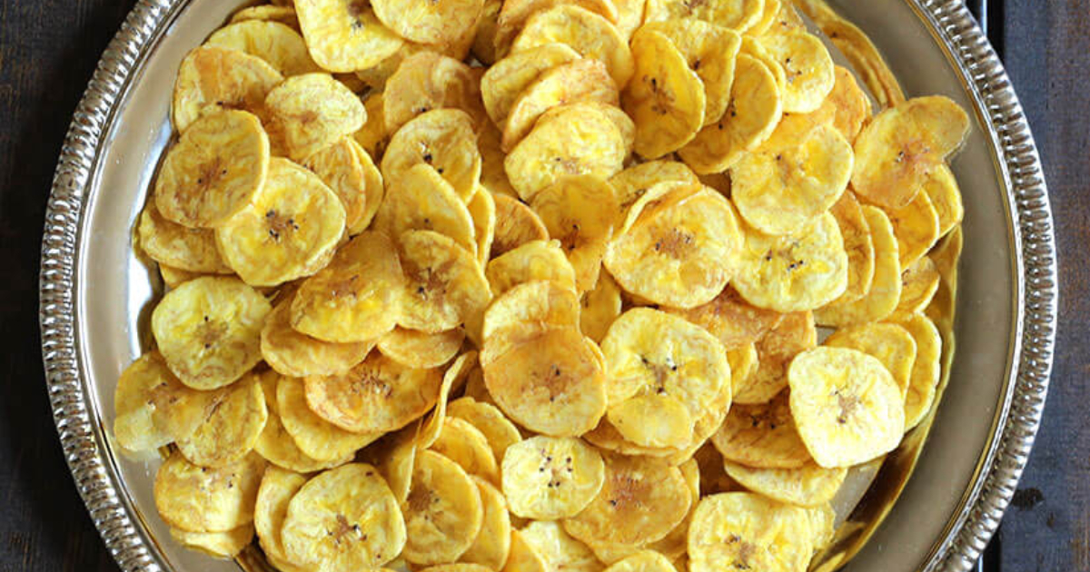 Kerala Style Crispy Banana Chips Recipe