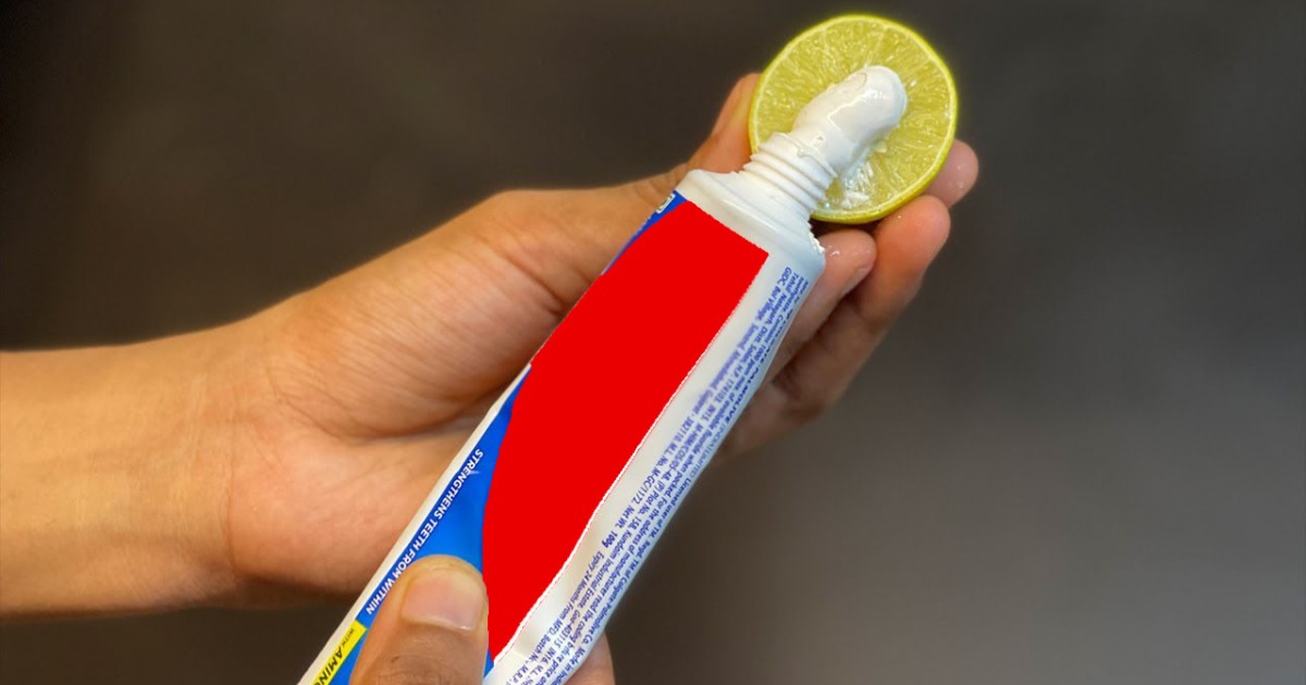 Cleaning Tip Using Lemon And Tooth Paste