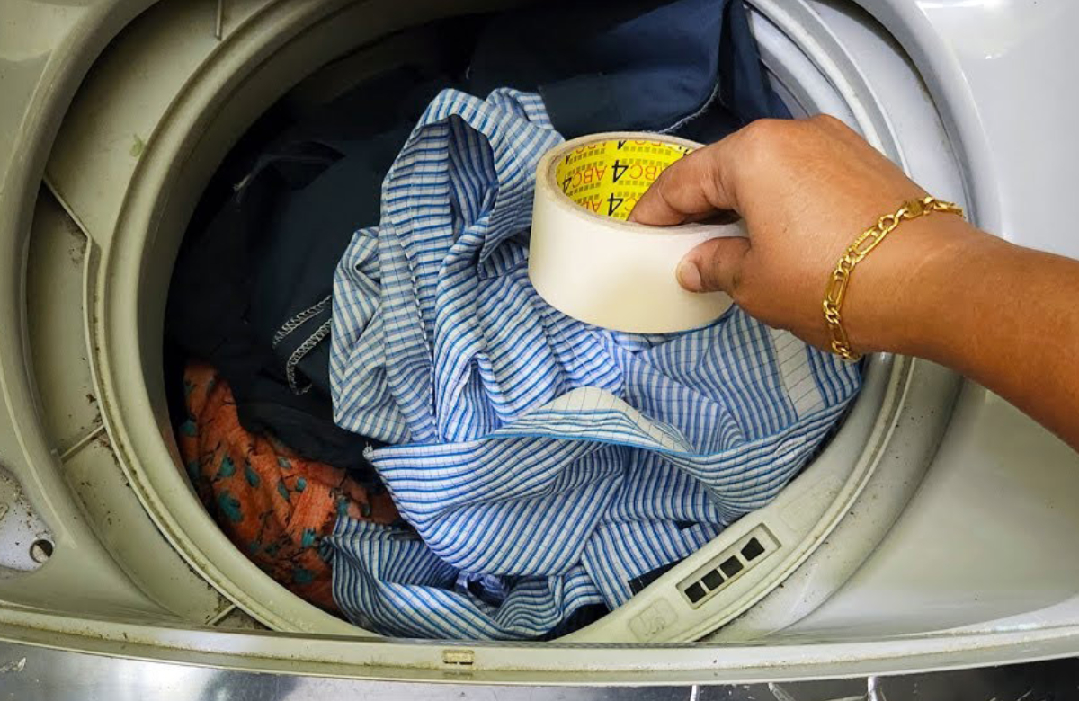 Washing Machine Cleaning Using CelloTape
