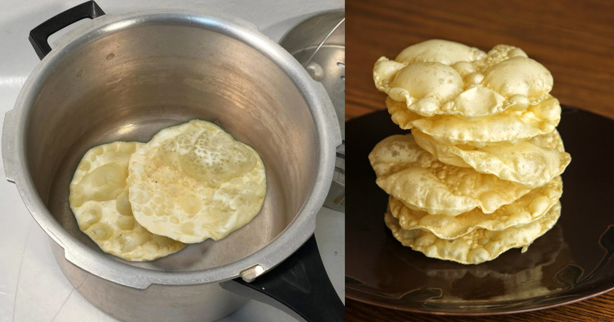 Frying Kerala Pappadam Using Cooker