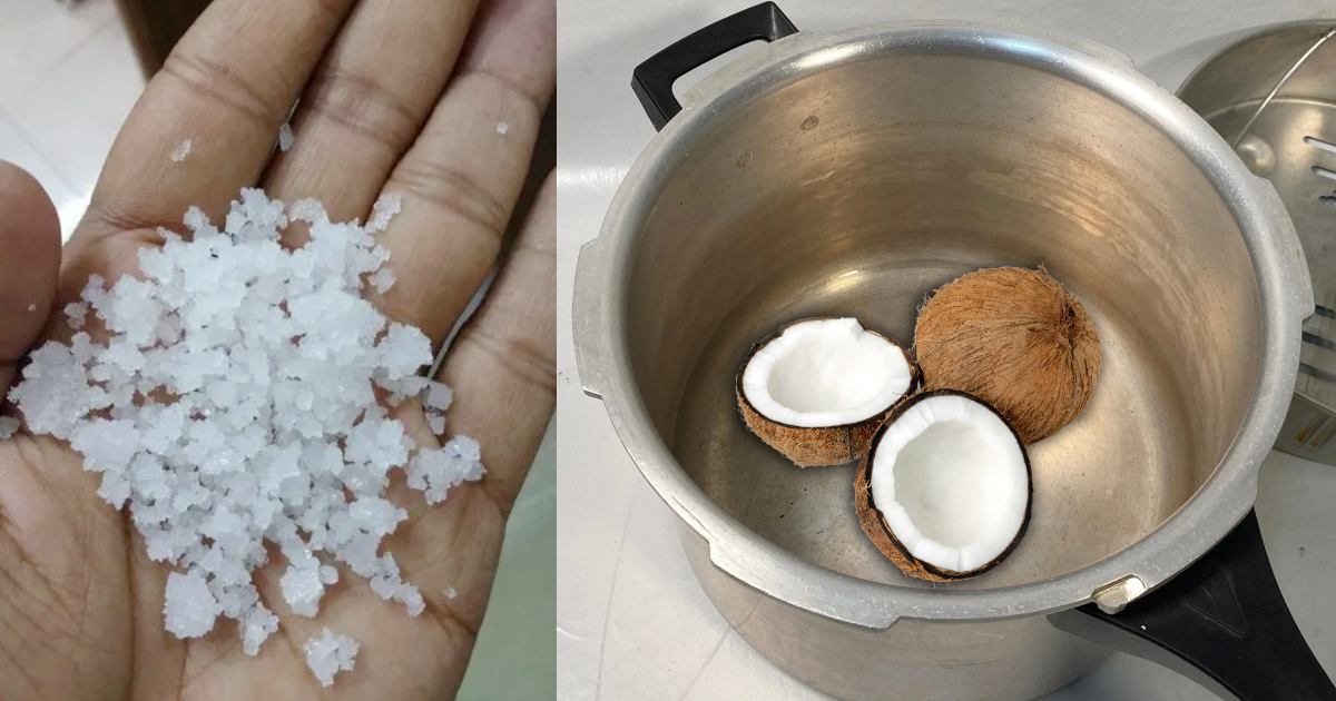 Making Coconut Oil Using Rock Salt